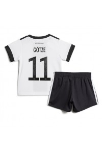 Duitsland Mario Gotze #11 Babytruitje Thuis tenue Kind WK 2022 Korte Mouw (+ Korte broeken)